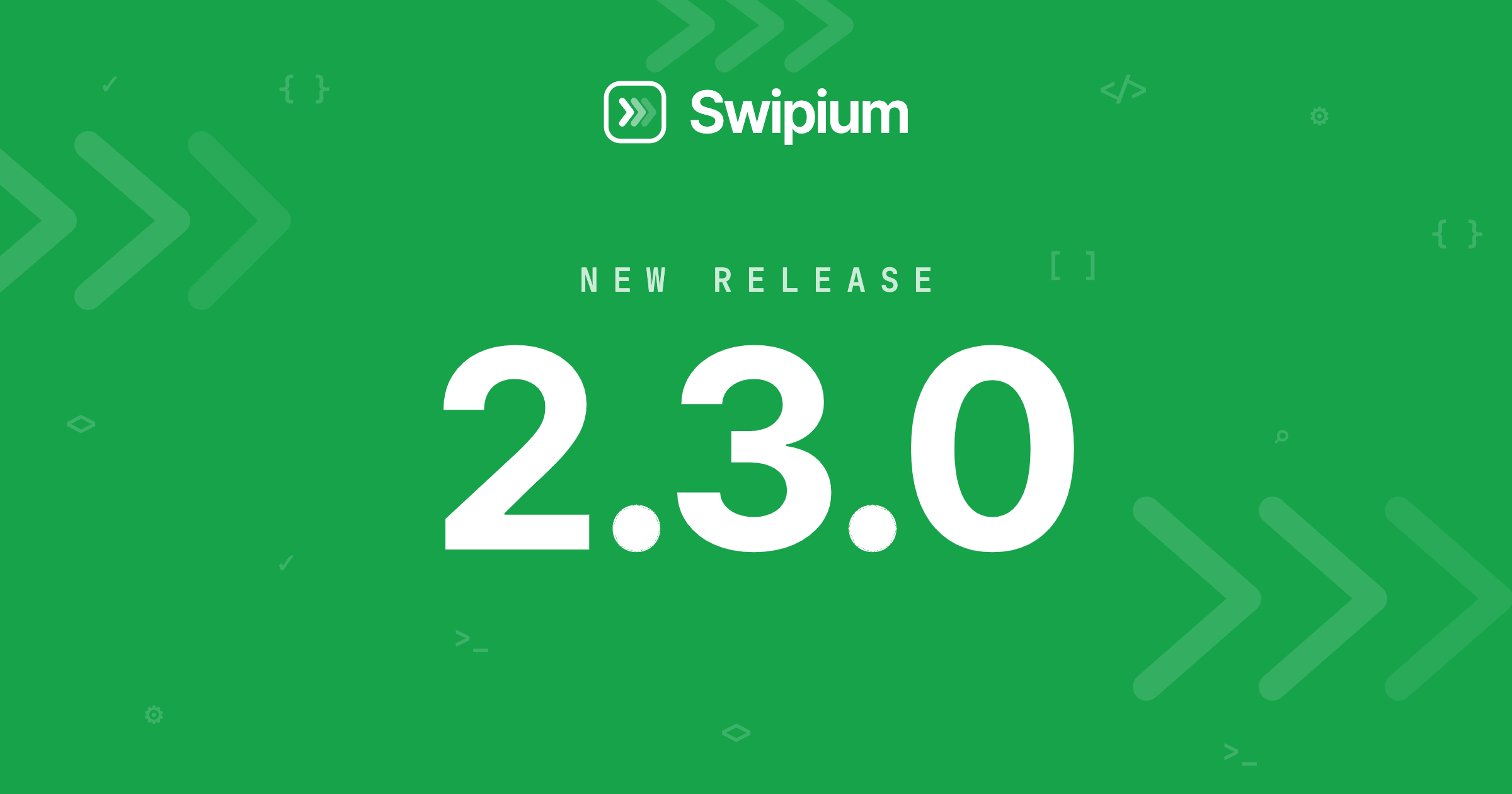 Swipium 2.3.0 new release banner