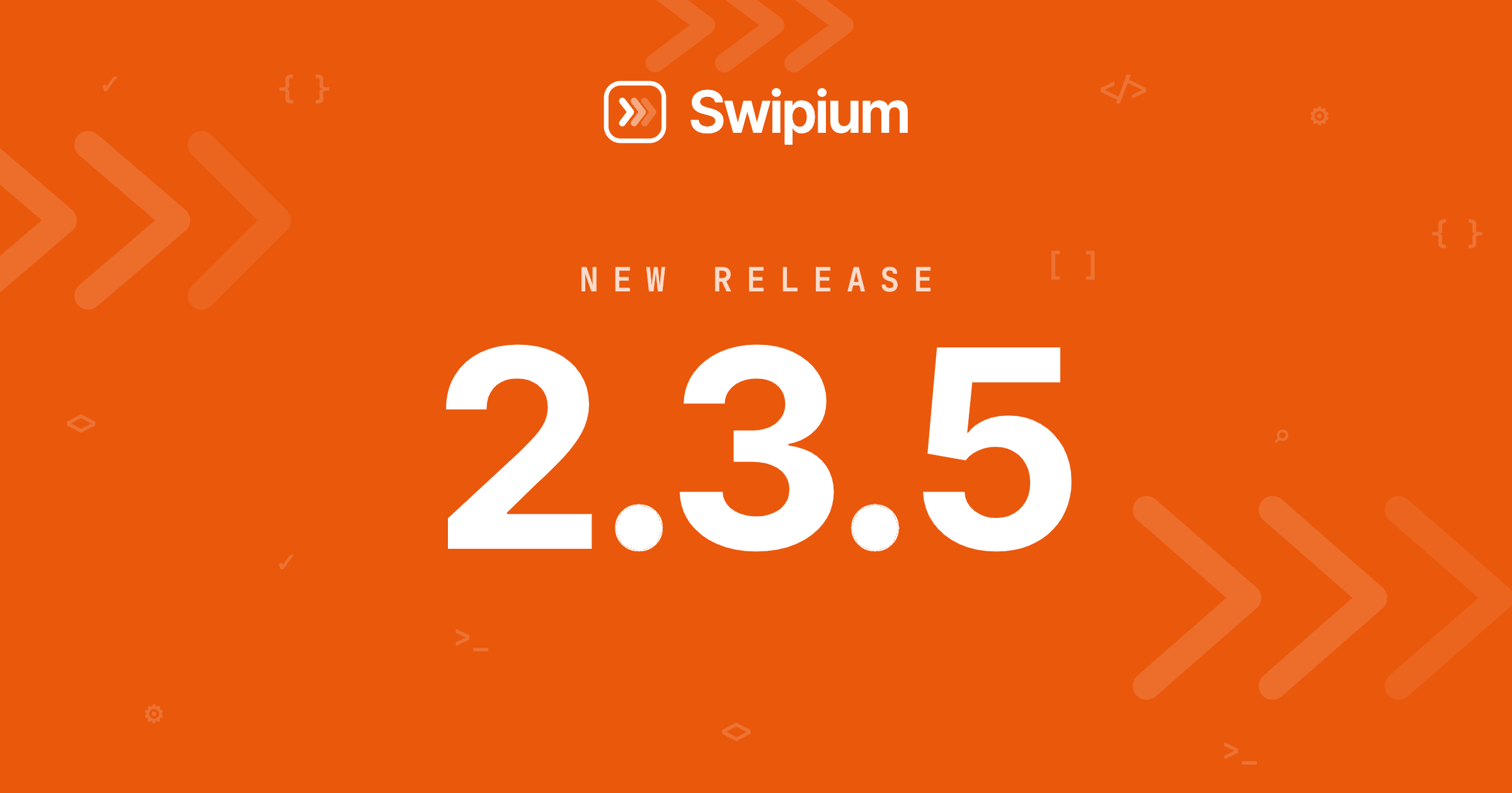 Swipium 2.3.5 new release banner